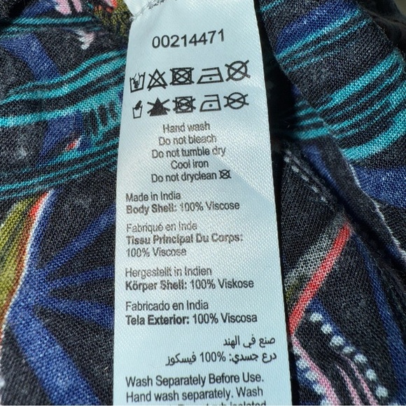 LORALETTE 100% Viscose Tropical Multicolor Dress/Tunic Dress Size 4X (26/28 - Picture 7 of 8